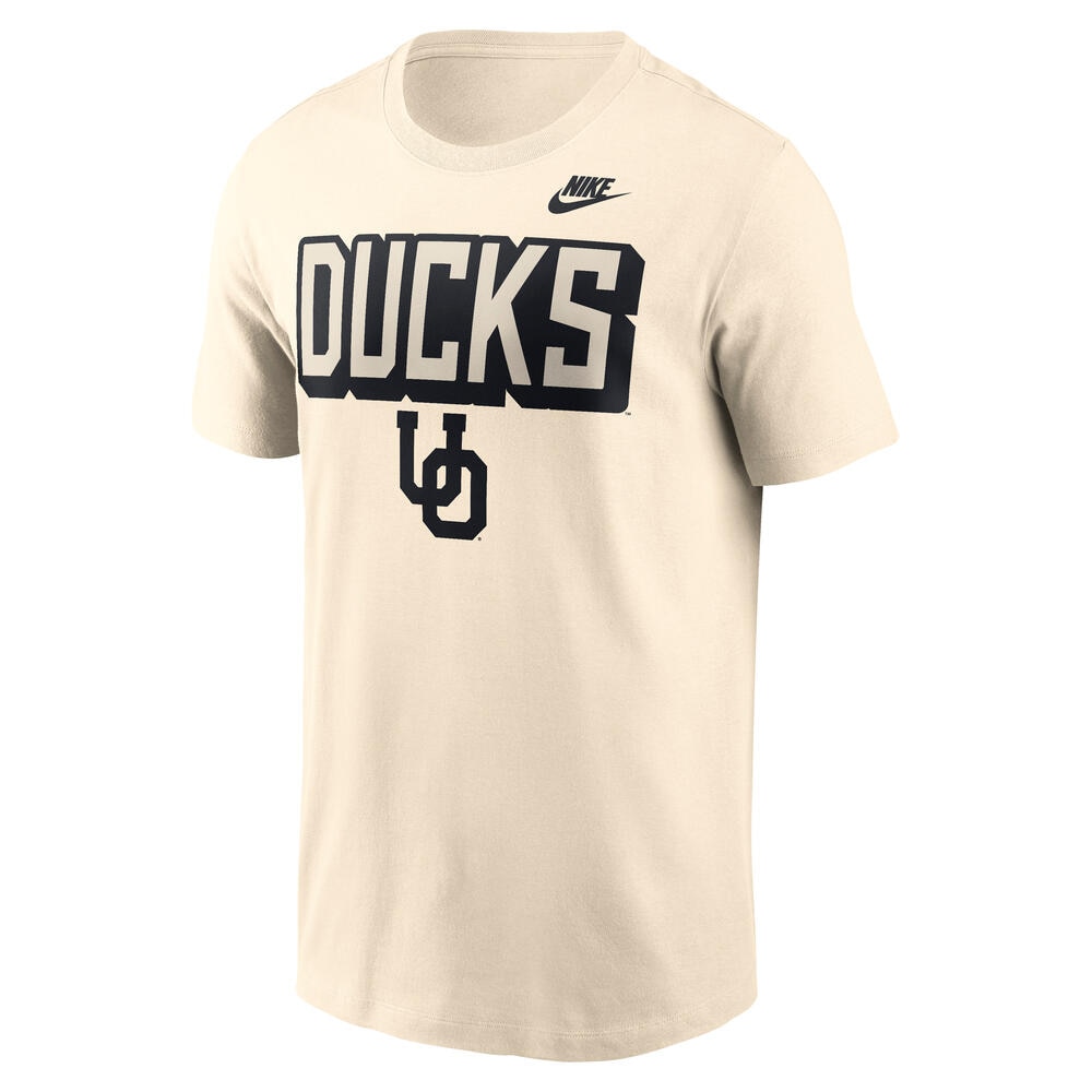 Interlocking UO, Nike, Brown, Crew Neck, Men, Natural, T-Shirt, 966660